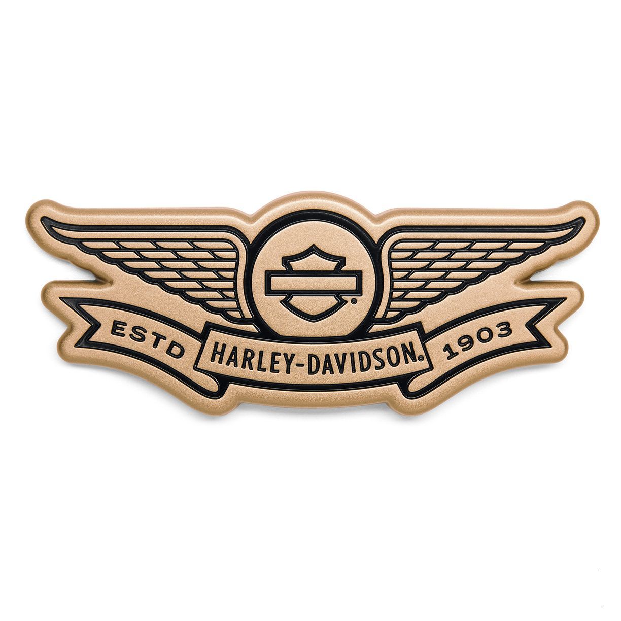 Gold Winged Bar & Shield Decorative Medallion