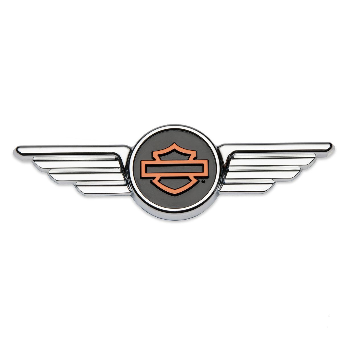 Chrome Winged Bar & Shield Decorative Medallion