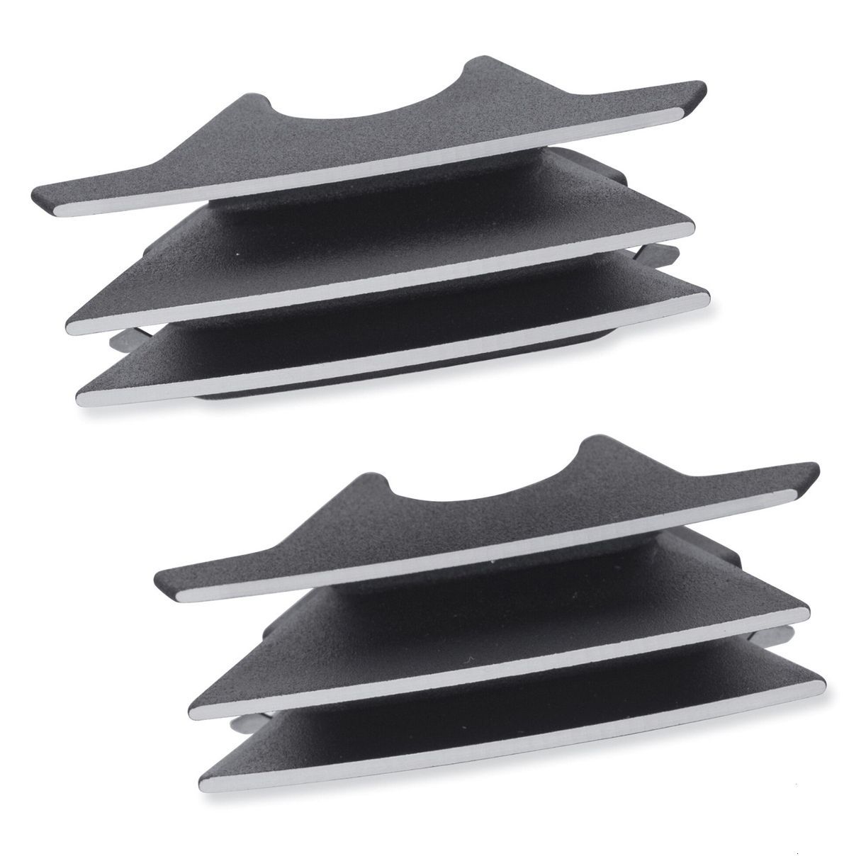 Finned Spark Plug Covers - Black