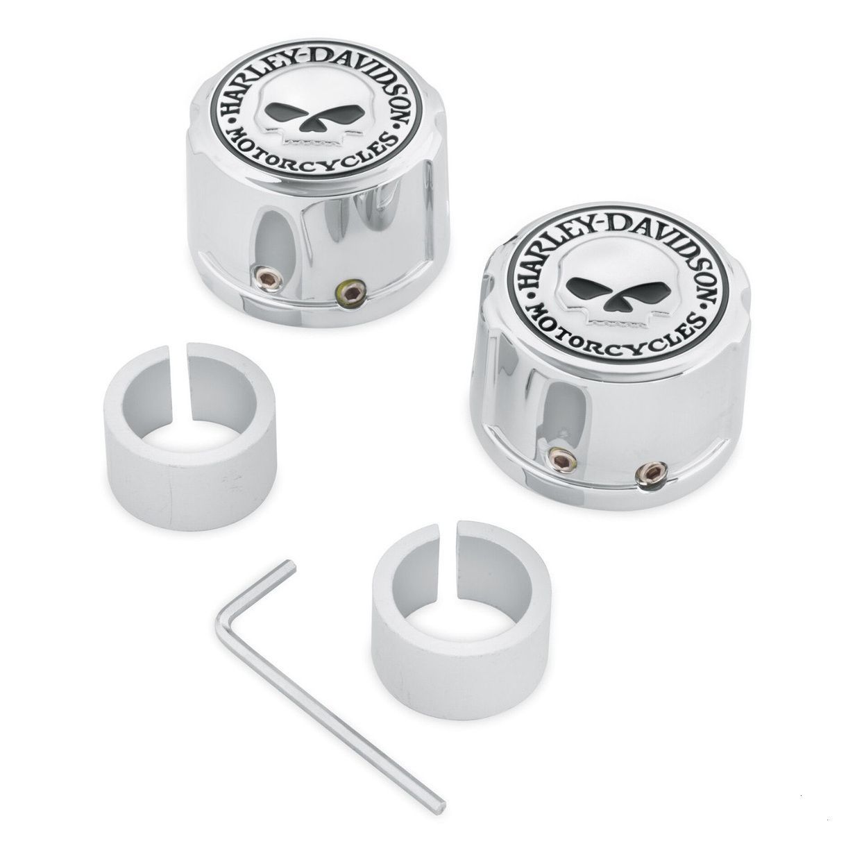 Willie G Skull Front Axle Nut Covers