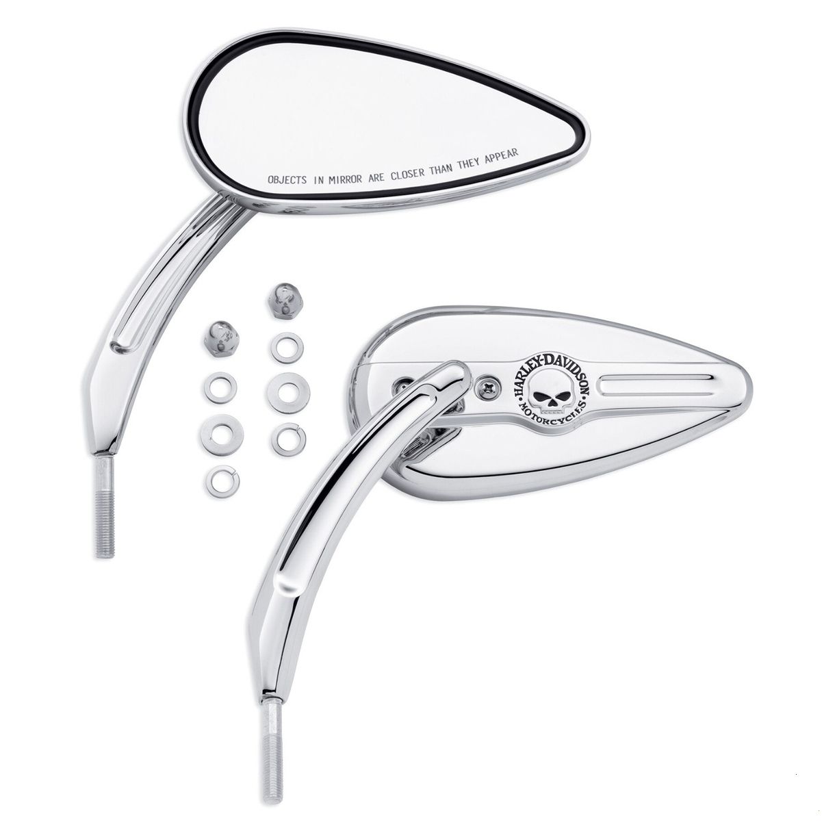 Willie G Skull Teardrop Mirrors