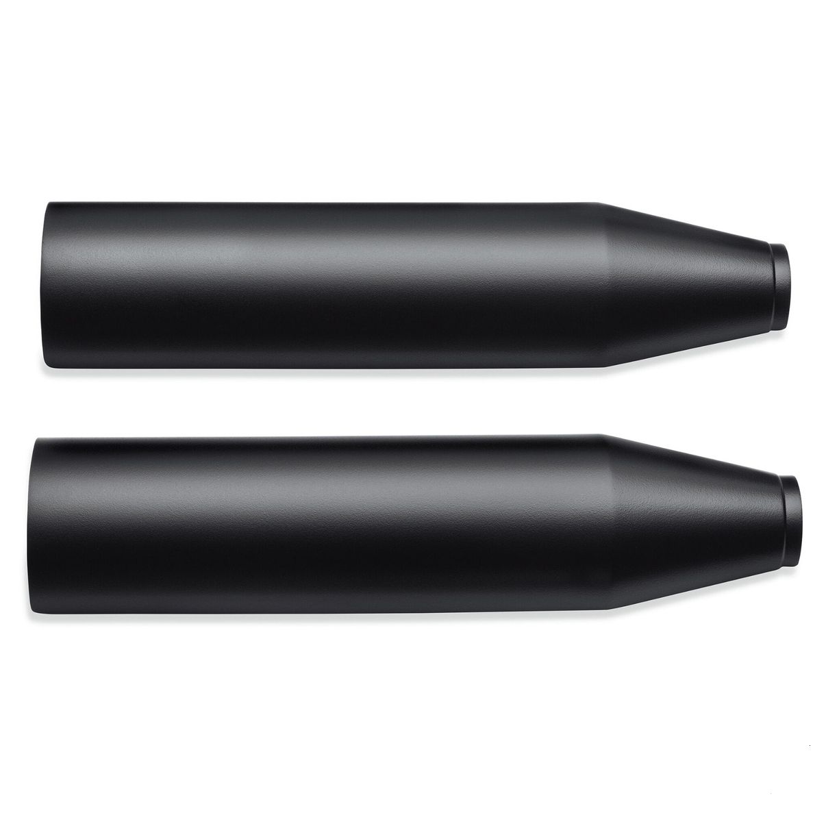 Satin Black Muffler Shields - Short