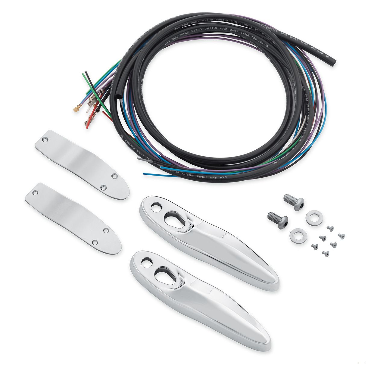 Rear Turn Signal/License Plate Relocation Kit - Chrome