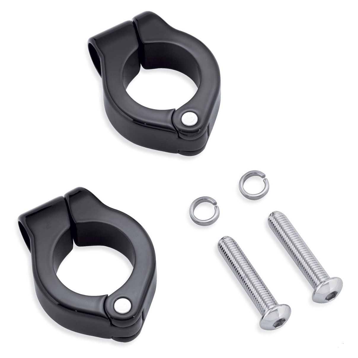 LED Fog Lamp Engine Guard Clamp Kit - Gloss Black