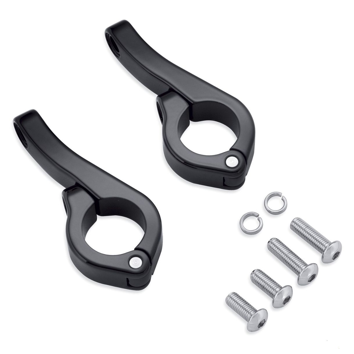 LED Fog Lamp Engine Guard Clamp Kit - Gloss Black