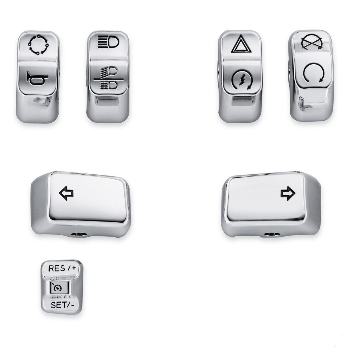 Chrome Switch Cap Kit