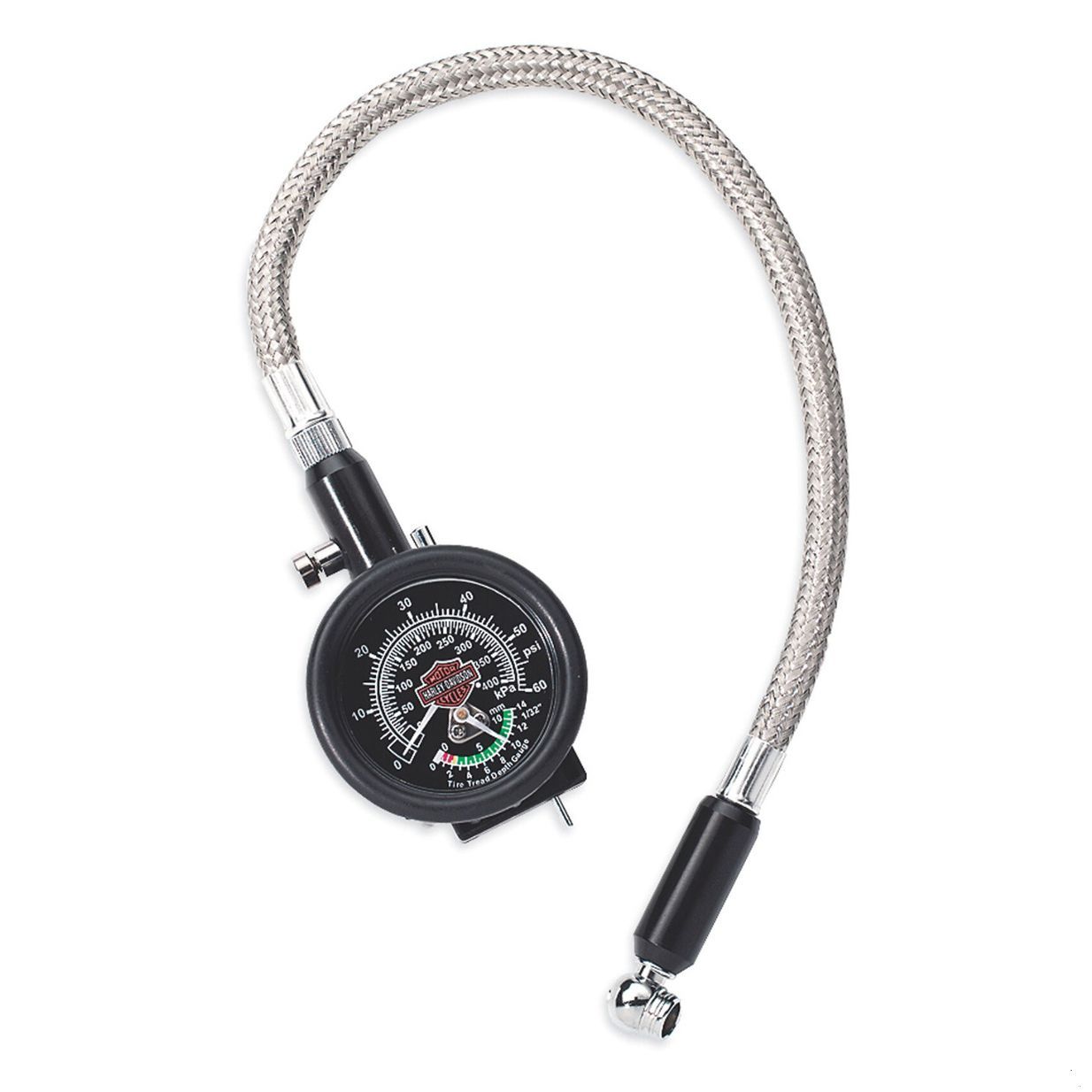 Compact Tire Gauge and Tread Depth Indicator