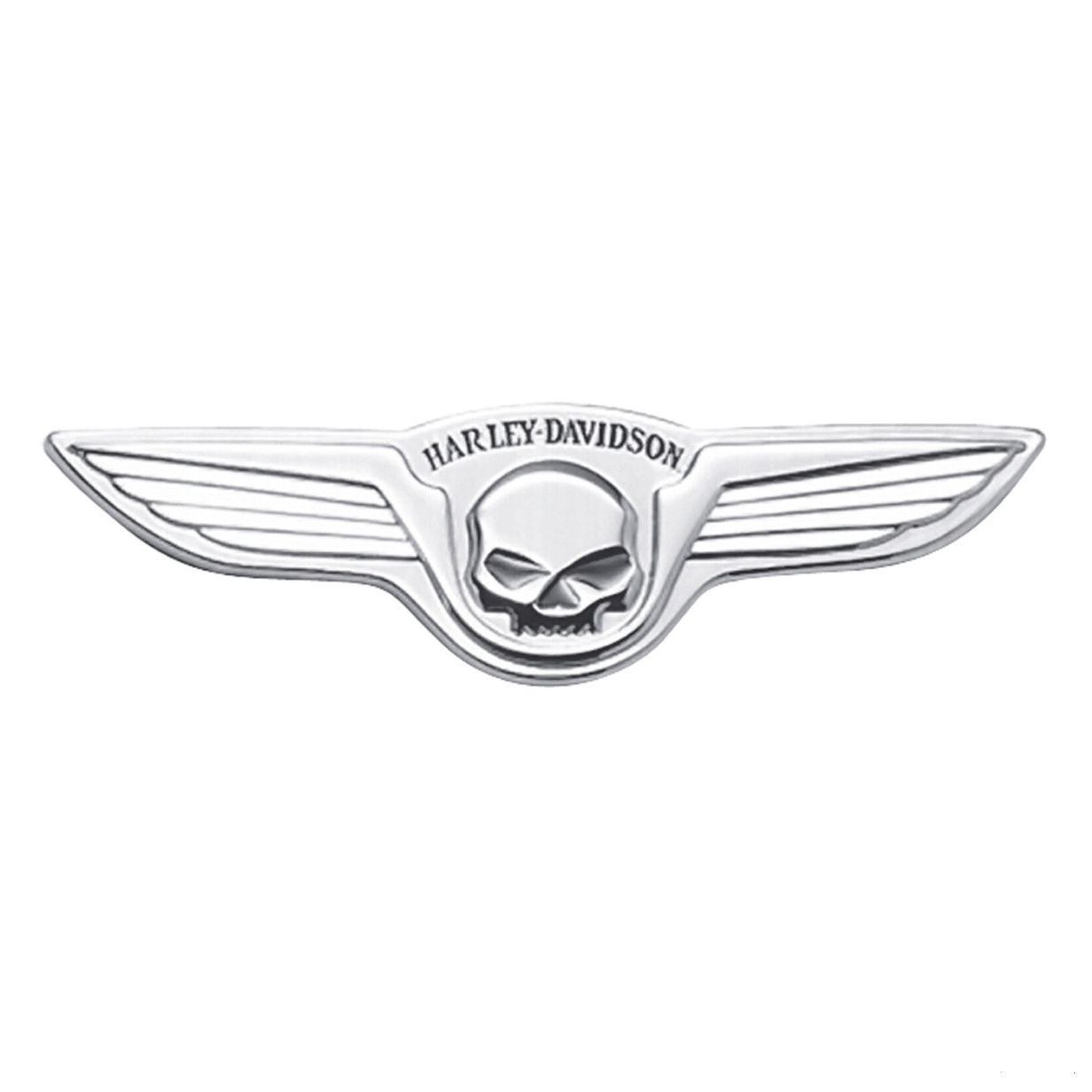Skull with Wings Chrome Medallion