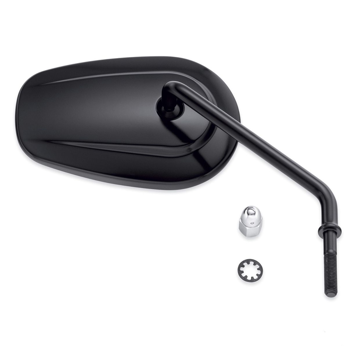 Tapered Long Stem Black Mirror - Right Side
