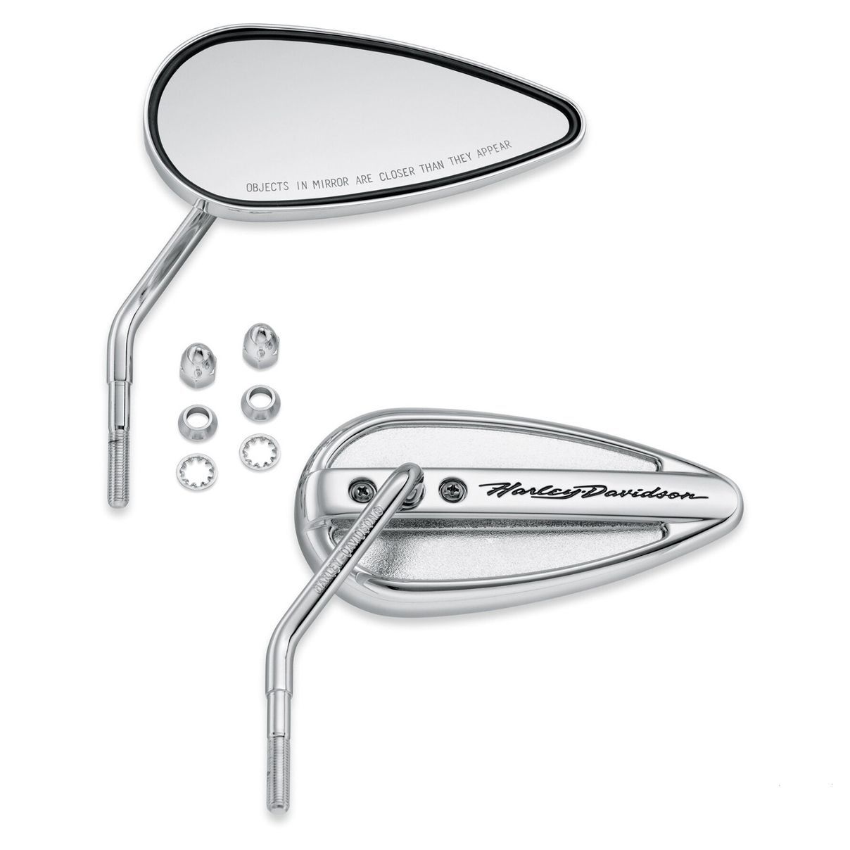 Script Teardrop Mirrors